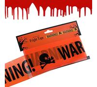 Halloween Caution Tapes,Halloween Party Haunted House Props,Halloween Warning Tape for Halloween Haunted House Party Danger Areas Decoration.(8cm x6m)