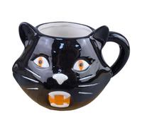Halloween Ceramic Mug Design Coffee Cup for Home Drinking Idea Durable， Mug， Three Ears Glassware Coastal (Black, 16.5X11.6cm)
