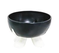 Halloween Ceramic Serving Platter for Candy Desserts Cake Party Tray Snack Plate Dish Holiday Tableware Storage Containers Glass (Black1, 14X9.5X12cm)