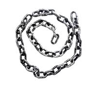 Halloween Chain Props, Prison Shackles Decoration, Scary 5FT Horror Chain for Haunted House Display Graveyard Theme Party Setup Outdoor Porch Scene Costume Accessory, 2.95 x 1.77 inches