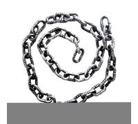 Halloween Chains, 5-Foot Fake Prop Decor, 2.95x1.77 Inches Realistic Pliable Design, Lightweight and Sturdy for Indoor Party, Haunted House, Graveyard, Jail, or Prison-Themed Decorations