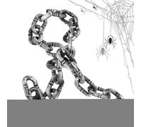 Halloween Chains Decoration, Fake Chains, 152 cm Realistic Halloween Decoration for Indoor Party, Haunted House, Prison, Cemetery
