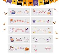 Halloween Characters Stickers | Halloween Makeup With Blood Pattern,10X Halloween Stickers For Adults, Witch Makeup For Women, Party Favors Trick Or Treat
