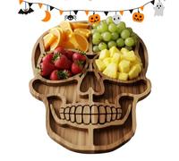 Halloween Charcuterie Board, Food Platter, Wooden Serving Tray, Carved Design Detail, Food Presentation, Holiday Style, Perfect for Party, Picnic, Kitchen, 30x20cm