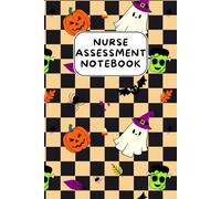 Halloween Checkered Ghost Pumpkin Nurse Assessment Notebook - 100 SBAR Patient Report Templates for Nursing Students, Clinicals, and Shift Work Organization