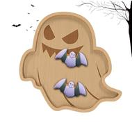 Halloween Cheese Board Wooden Spooky Kitchen Dessert Plate