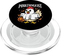 Halloween Chicken Ghost Poultrygeist Funny Pumpkin Costume PopSockets PopGrip for MagSafe