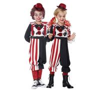 Halloween Child Circus Clown Costume Boy Girls Horrifying Ghost Clown Cosplay Book Week Party Fancy Dress,1,M