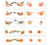 Halloween Children'S Temporary Tattoos, Cute Little Devil Stickers, Pumpkin Heart Makeup, Funny Faces. 6 * 14 A025
