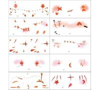 Halloween Children'S Temporary Tattoos, Cute Little Devil Stickers, Pumpkin Heart Makeup, Funny Faces. 6 * 14 A028