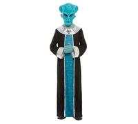 Smiffys Alien Costume, Blue with Robe & EVA Mask, Halloween Child Fancy Dress, Alien Dress Up Costumes