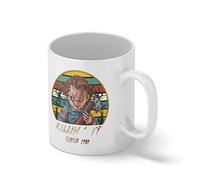 Halloween Childs Play Chucky Killin' it sine 1988 White Coffee Mug