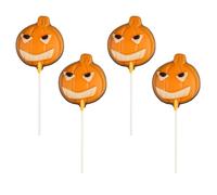 Halloween Chocolate Lollipop 28g x Pack of 4 - Pumpkin - Ideal for Trick or Treaters or a Tasty Treat Just for You - Perfect Treat for This Spooky Season