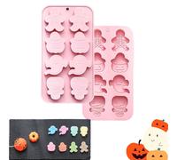 Halloween Chocolate Mold - Pumpkin, Ghost, Skeleton, Mummy & More Silicone Baking Tray