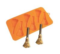 Halloween Chocolate Molds | Cupcake Decorations Spider Broom Pumpkin Moulds | Non Stick Easy Release Silicone Mold for Fondant Baking Resin Wax Candle Chocolate Cupcake Decorating Projects