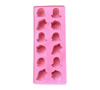 Halloween Chocolate Molds, Silicone Candy Molds - Halloween Ghost Rubber Mould, Silicone Treat or Trick Moulds, Baking Accessories, Ghost Baking Mould with 12 Cavities for Ice Cubes, Baking