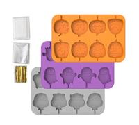 Halloween Chocolate Moulds, Halloween Baking Moulds,Silicone Candy Molds for Halloween - Halloween Candy Moulds, Silicone Lollipop Molds Including Pumpkin, Spirit, Owls