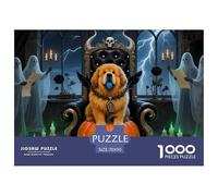 Halloween- Chow Chow Jigsaw Puzzle 1000 Pieces Family Game Educational Fun Relax Pet Dog Decorative Poster Board 70x50cm/1000pcs