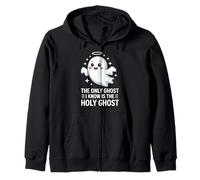 Halloween Christian The Only Ghost I Know Is The Holy Ghost Zip Hoodie