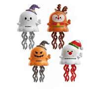 Halloween & Christmas Dancing Toys,Wind-Up Twist Crawling Sliding Magic Ghost Pumpkin Elk Santa, Desktop Decor for Home Office Party Boys Girls Gift (4PC,Mix)