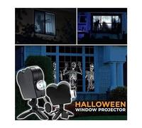 Halloween & Christmas Party Holographic Projector - Spooky Nights 12 Movies Mini Home Theater Tripod LED Indoor/Outdoor Projector