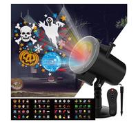 Halloween Christmas Projector Lights with 16 Patterns LED Waterproof Outdoor Indoor Holiday Light for Holiday Garden Party Decor,Halloween,Christmas,Outdoor Decorations(A)