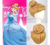 Halloween Cinderella Princess Cosplay Wig Golden Yellow Wig Role Play Classic Cinderella Updo Styled Role Play Wig + Wig Cap As The Picture