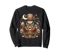 Halloween Circus Spooky Vintage Creepy Carnival Clown Sweatshirt