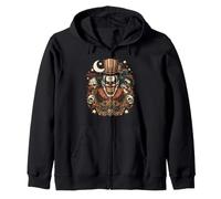 Halloween Circus Spooky Vintage Creepy Carnival Clown Zip Hoodie