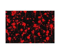 Halloween Classic Horror Blood Splatter Black Red Pet Placemat | Dog Feeding Mat, Absorbent Mats for Dog Food and Water Bowl, Dispenser, Pet Placemat for Dogs, Cats, Puppy Accessories