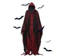 Halloween Cloak for Adults, Scary Halloween Cloak | Unisex Hooded Cloak for Adults - White Mesh Design Dress Up Cloaks for Halloween Party, Theme Dance and Acts