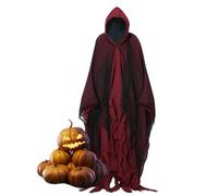 Halloween Cloak with Hood, Scary Hooded Cape for Unisex Adults | for Costumes, Parties and Halloween Theatre