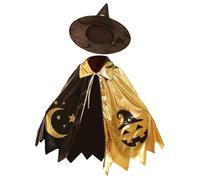 Halloween Cloaks - Lightweight Children’s Cosplay Costume Witches Cape | Durable Fabric Star Moon Design | Festival Dress Up for Stage Performance Boys Girls
