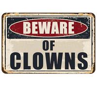 Halloween Clown Decorations Creepy Stuff Scary Decor For Circus Yard Warning Signs Beware Of Clowns 16x12 Inch