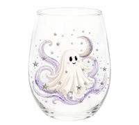 Halloween Cocktail Glass - 420ml Spooky Ghost Pumpkin Clear Drinkware