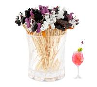 Halloween Cocktail Sticks - 100 Pack Pumpkin Food Picks for Party Snacks & Sandwich,Reusable,Durable,Perfect for Halloween Cocktail,Cheese Platters & Buffets - Halloween Party Supplies