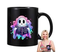 Halloween Coffee Cup - Spooky Ghost Mug, Ceramic Tea Holder | 400ml Hot Drink Container with Handle for Office Table Shovel Milk Cocoa Party Kitchen Festival Holiday Homes Homes Gifting
