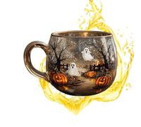 Halloween Coffee Cups | Large Capacity Drinking Container | Haunted Path Ghost Tea Mug | for Juice Latte Tea Ice Water Beer Kitchen Counter Apartment Restaurant