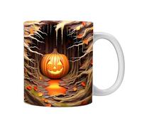 Halloween Coffee Mug - 350ml Ceramic Drinking Cup with Handle | Pumpkin Ghost Ceramic Tea Mug, Juice Mugs, Beverage Cup for Coffee, Tea, Milk, Halloween Home Decor