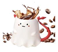 Halloween Coffee Mug - Cute Ceramic Ghost Pattern Cups for Beer | 500ml Multifunctional Drinking Mugs, Kitchen Supplies for Beer Milk Coffee Ice Water Tea Juice