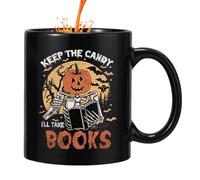 Halloween Coffee Mug | Pumpkin Horror Mug Ceramic,Ergonomic Handle 400ml Teapot Water Cup for Travel Home Dorm Thanksgiving Camping Fall