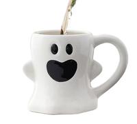 Halloween Coffee Mugs, Ghost Face Ceramic Cup, Cute Spooky Design, 400ml Capacity for Tea or Coffee, Holiday Drinkware for Kitchen Party Cafe Adults Kids Fall Decor