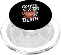 Halloween Coffee Till Death Skeleton Caffeine Vibes PopSockets PopGrip for MagSafe