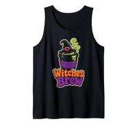 Halloween Coffee Witches Brew Witchy Cauldron Cup Tank Top