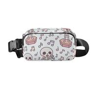 Halloween Coffin Karaoke Trendy Waist Bag Fanny Pack for Women Men Teens Multipurpose Sling Chest
