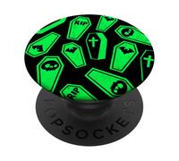 Halloween Coffin Lime Green Horror Gothic Goth Slime PopSockets Adhesive PopGrip