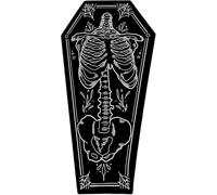 Halloween Coffin Skeleton Bat Runner Rug, Skull Bath Mat, Goth Non-Slip Halloween Rug for HomeGothic Bathroom Decor, Soft Halloween, Water Absorbent, Goth for Shower, Entryway, Front D(Color:A)