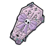 Halloween Coffin Skull Tombstone Drip Oil Brooch Lapel Pin Gothic Jewelry Accessory for Scary Witches Outfit Party Gifts Witches Jewelry