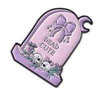 Halloween Coffin Skull Tombstone Drip Oil Brooch Lapel Pin Gothic Jewelry Accessory for Scary Witches Outfit Party Gifts Scary Witches Jewelry