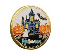 Halloween Coin | Ghost Collectible Coin Halloween | Decoration Piece for Desk Men and Women Enthusiasts Study Living Room Bedroom Table and Holidays